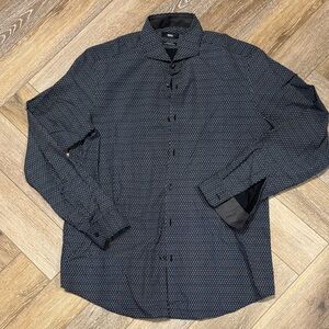 Men's Boss Black Patterned Shirt